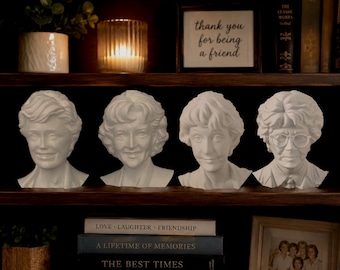The Golden Girls Collectible Bust Set/ Dorothy Blanche Rose Sophia Figurines/| Stay Golden /Miami Collection/ Golden Girls gifts