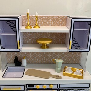 Miniature kitchen accessories/ mini verse compatible kitchen accessories/ miniature cake stand /USA Tariff and duty free