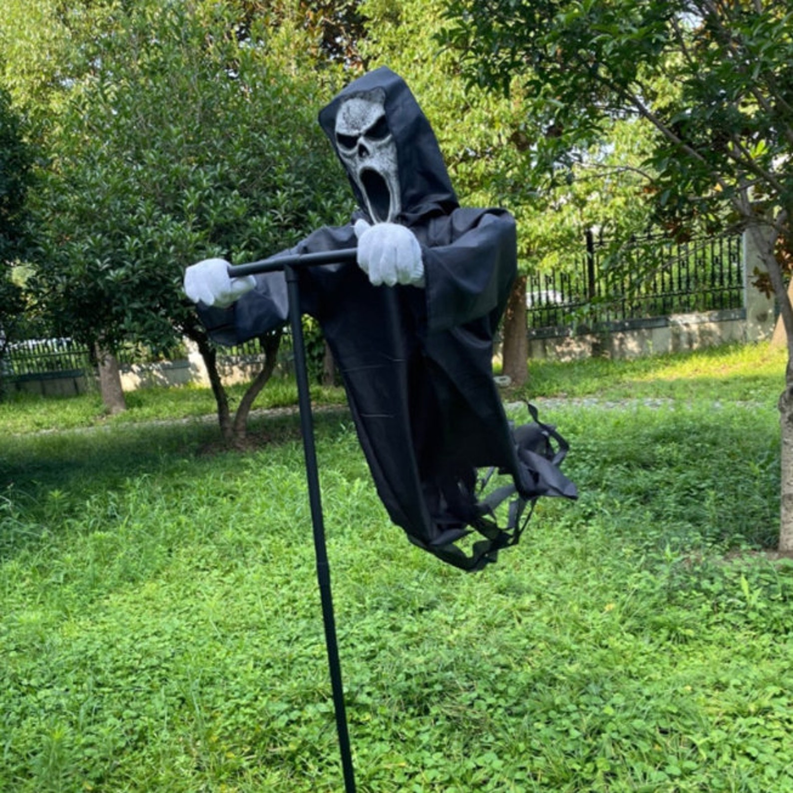 Halloween Outside Hanging Mobile Ghost Face Scary Scream Ghost Etsy