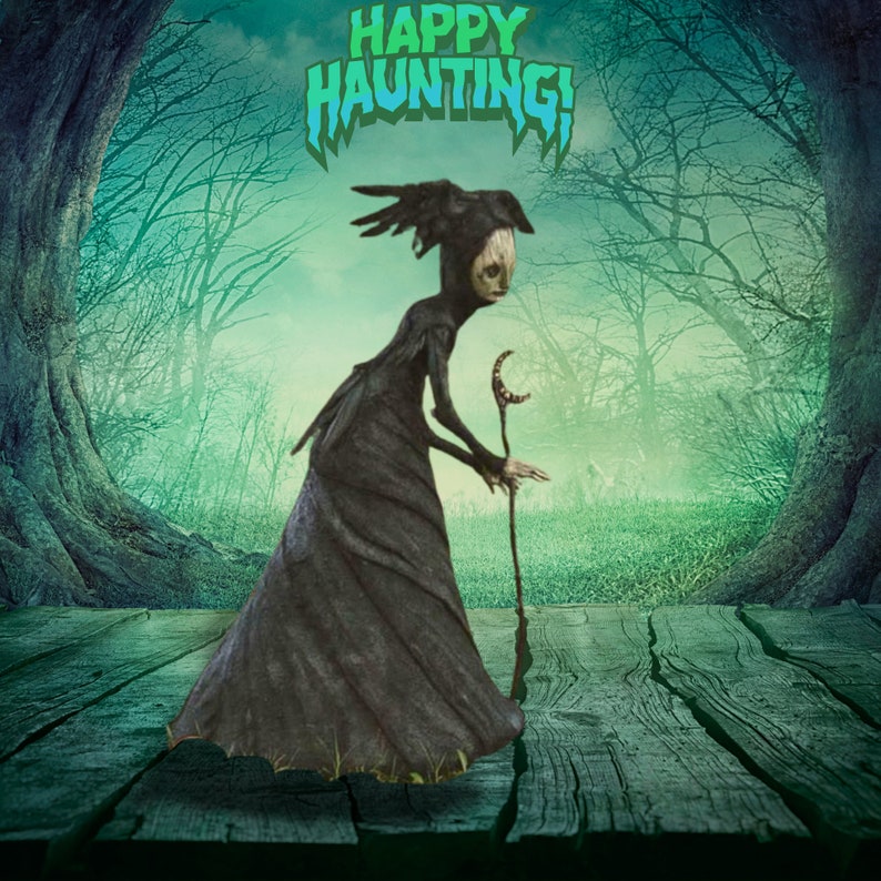 Halloween Witch Figurine Statue Resin Creepy Witch Sculptures Etsy UK