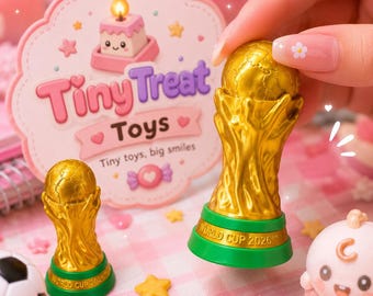 World Cup 2026 Trophy Clicker | 3D Printed Soccer Fidget Toy | Desk Stress Relief