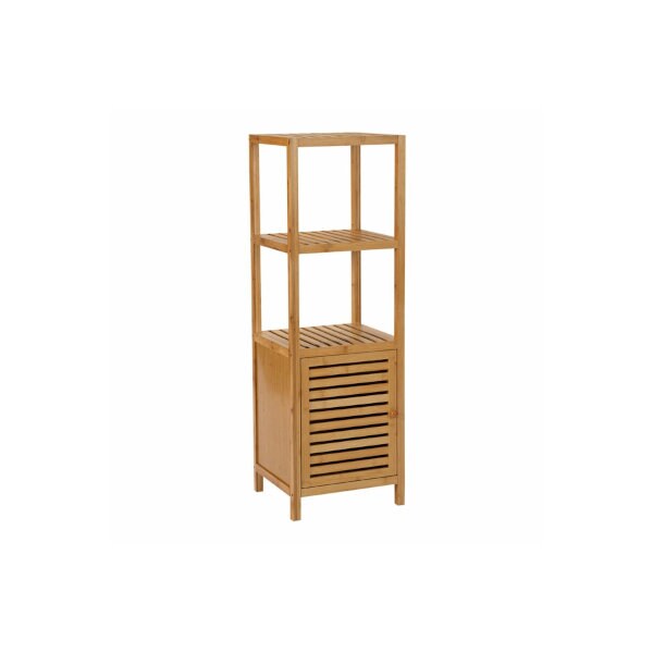 Armoire en bambou, armoire de rangement de salle de bain avec porte simple et étagères, placard pour cuisine/salon/couloir/chambre/cuisine