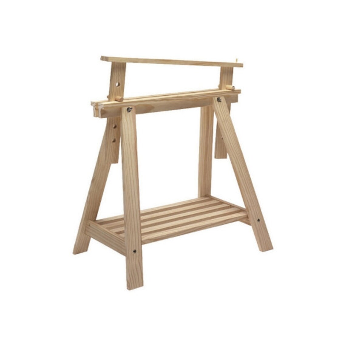 Trestle Desk Legs With Shelf, Pine Wood Table Leg, Height and Angle Adjustable for Office Etsy