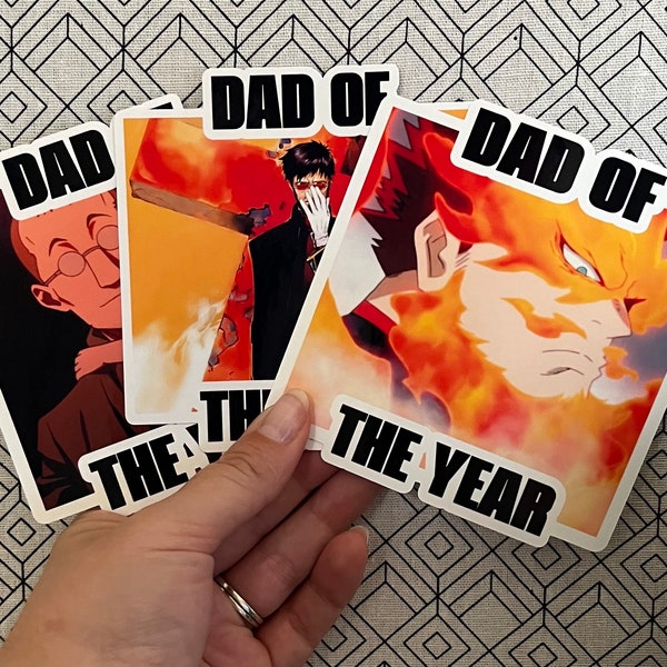 Dad of the Year Father’s Day Anime Stickers