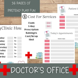 Pretend Play Set for Kids Doctors Office Theme, Ideal for Classroom, Home, and Playroom Doctors Office Pretend Play Preschool Classroom PDF