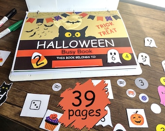 Halloween Busy Book Toddler Printable Halloween Activities Preschool Fall Learning Binder Halloween Printable Autumn Preschool PDF Download