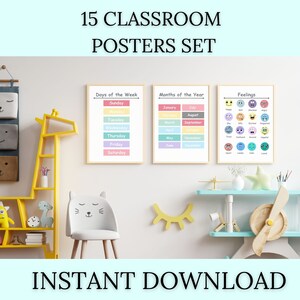 Educational Poster Set, Homeschooling Playroom Poster, Homeschool Wallart, Homeschool Activity, Gifted Education Educator, Classroom Posters