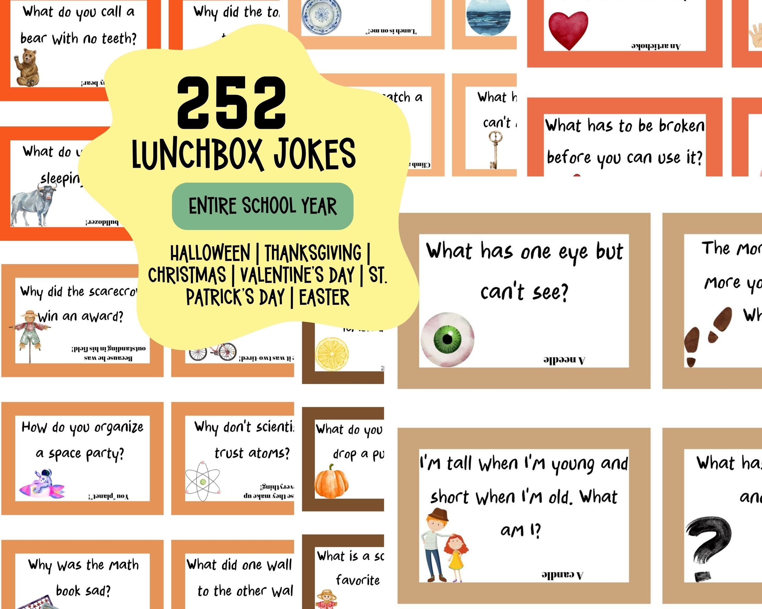Printable Lunchbox Jokes for Boys and Girls Joke of the Day Etsy Canada