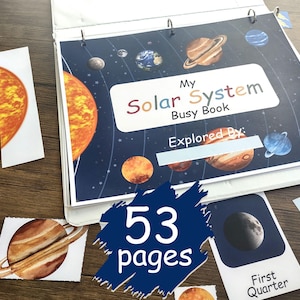 Space Busy Book Solar System Busy Book Preschool Learning Binder Homeschool Preschool Solar System Printable Worksheets PDF