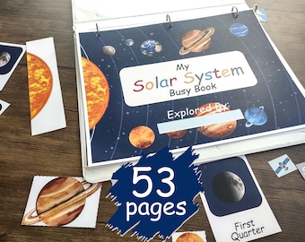 Space Busy Book Solar System Busy Book Preschool Learning Binder Homeschool Preschool Solar System Printable Worksheets PDF