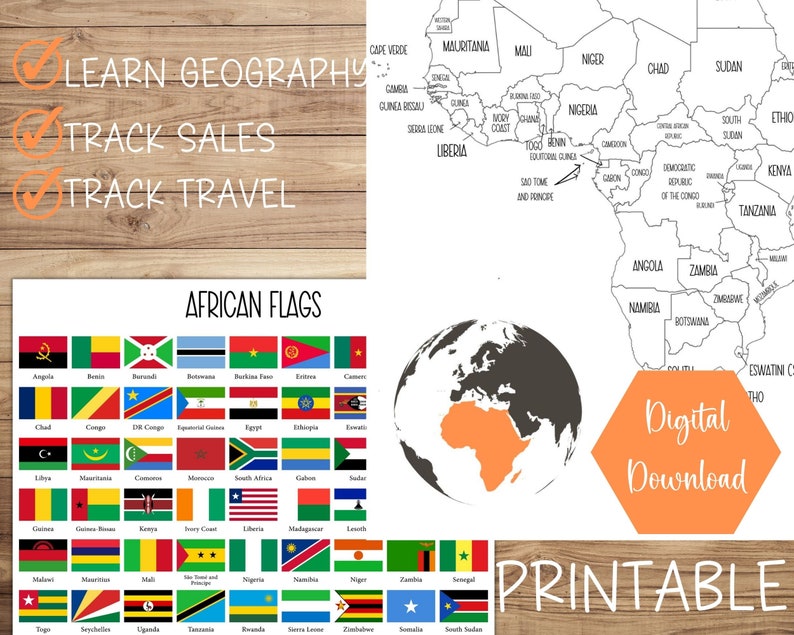 Africa Map, Map of Africa, Printable Africa Map, Geography Homeschool ...