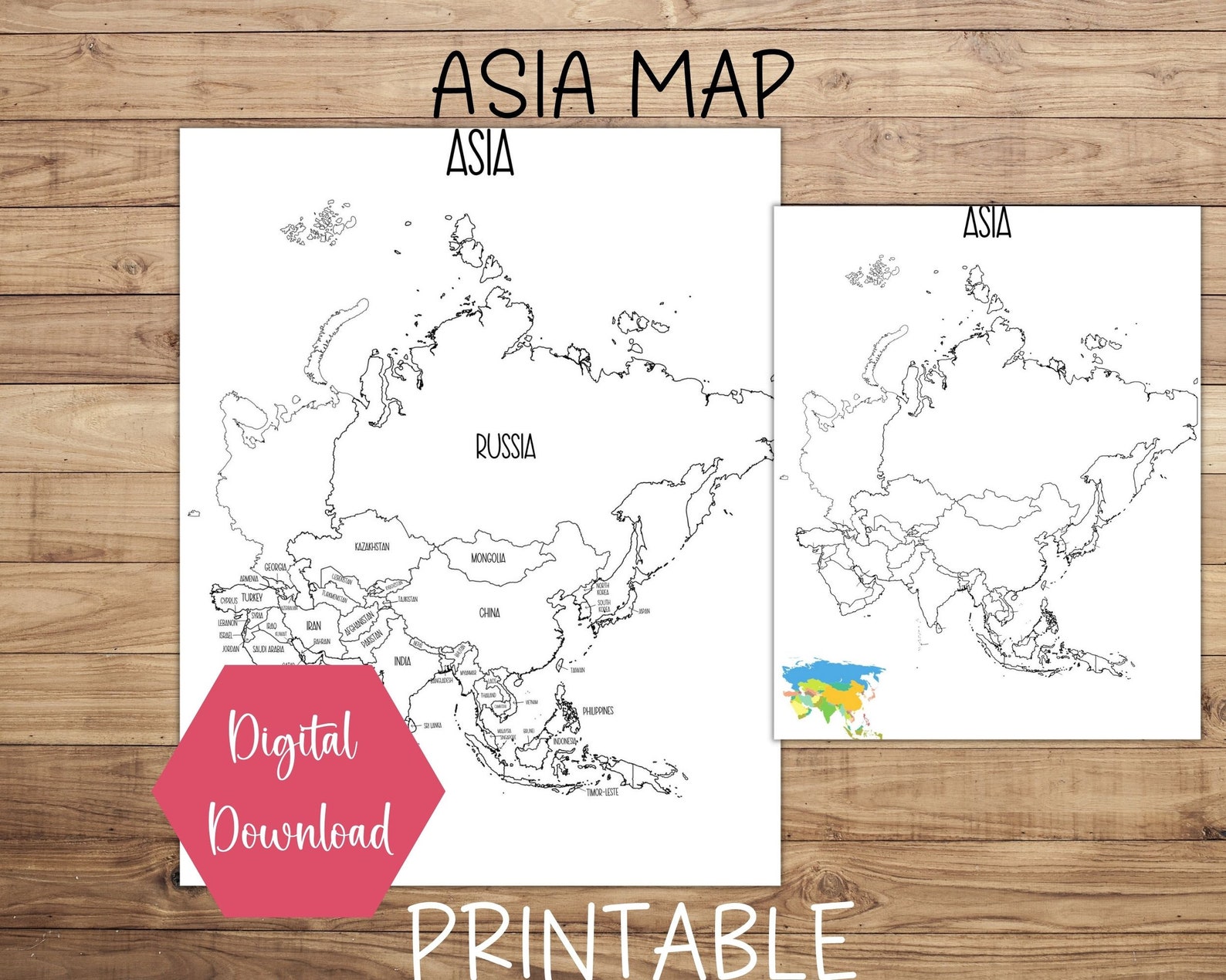 Asia Map, Map of Asia Printable Asia Map, Printable Asia Sales Map