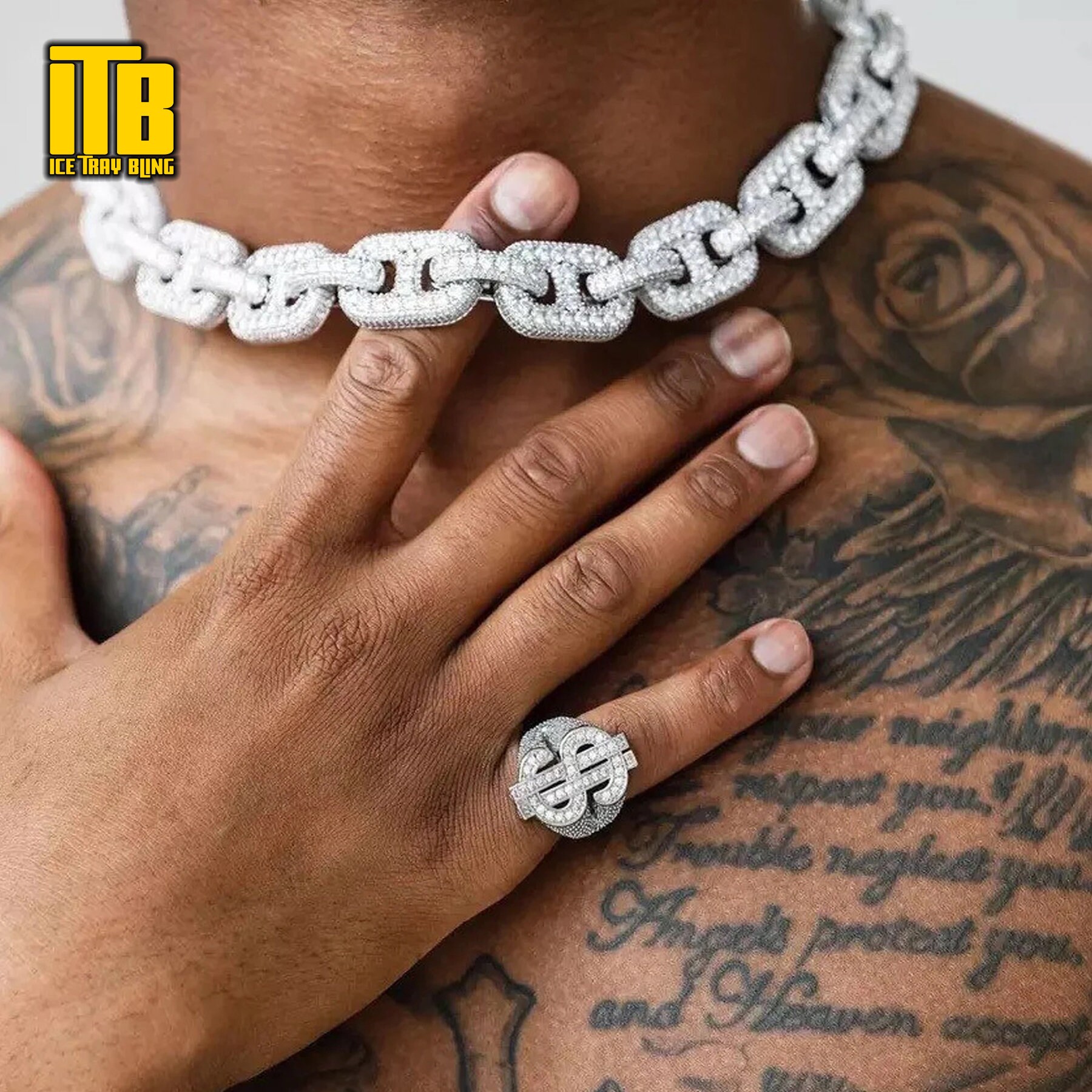 Dollar Money Hip Hop Men Jewelry Micro Paved 5A CZ Never Going