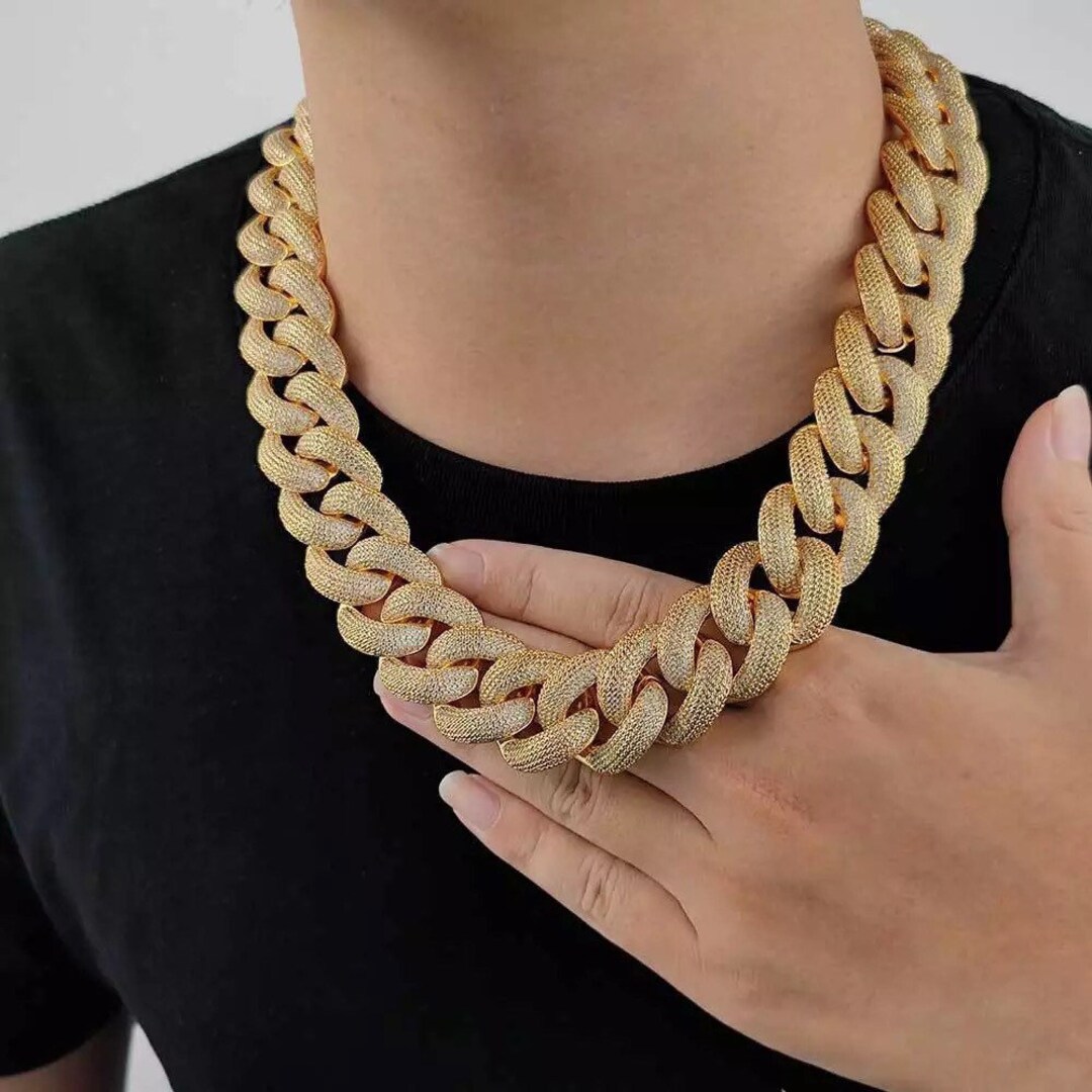 ITB® 25mm Big Iced Out Cuban Link Chain for Men & Women Hip Etsy
