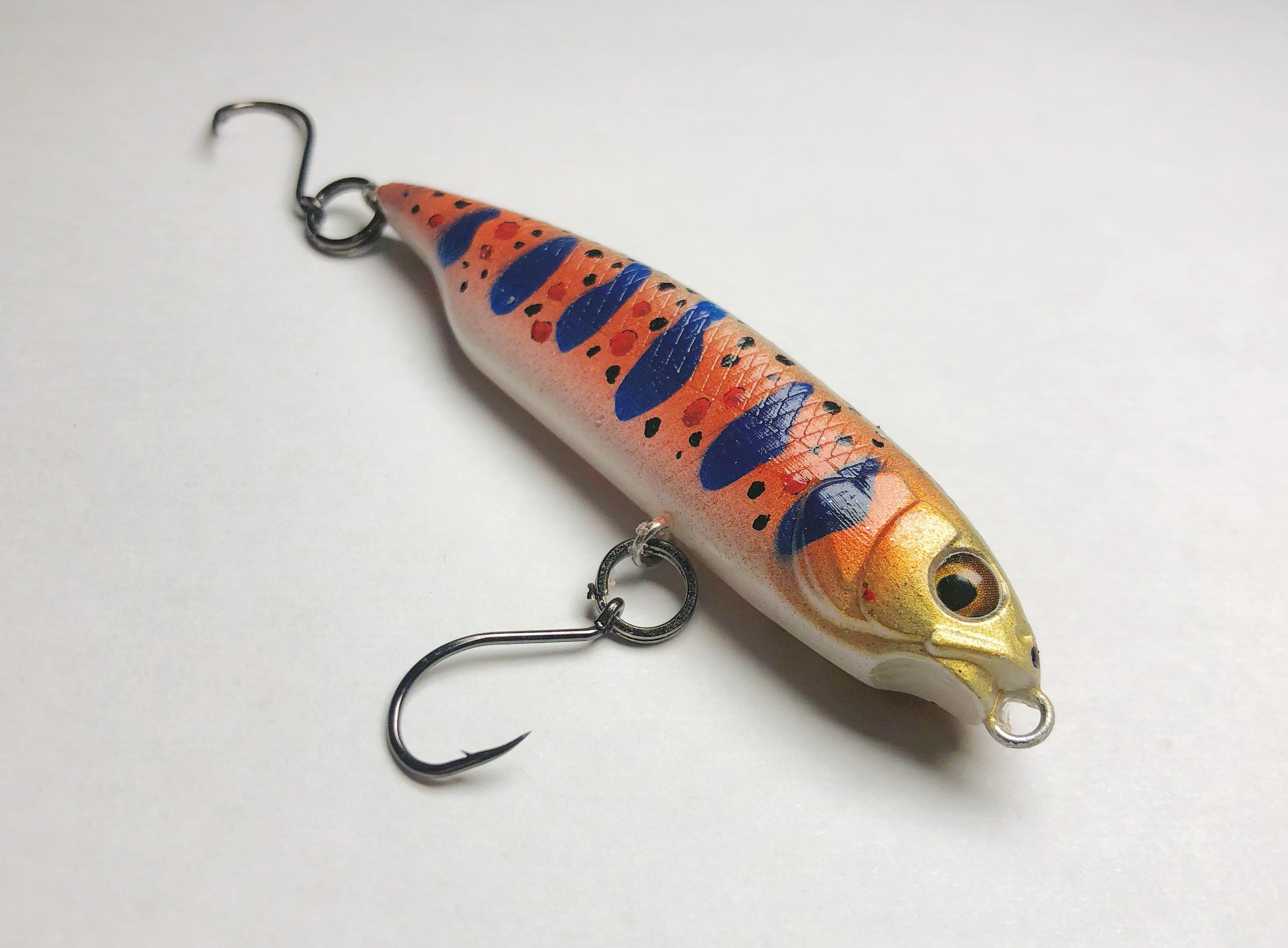 Custom Painted Jerkbait Rainbow Trout Fishing Lure, Novelty Gift