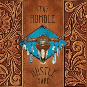 Stay Humble Hustle Hard 20oz Skinny/Straight Tumbler Wrap - PNG, Sublimation