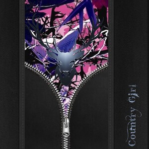 Camo, Leather, Deer, Country Girl, Skinny/Straight Tumbler Wrap - PNG, Sublimation