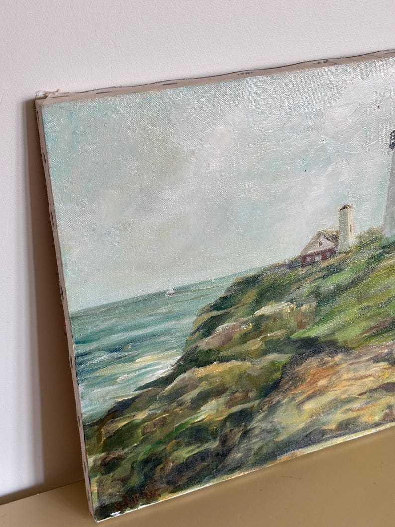 Canvas Original Oil Painting: Portland Head Lighthouse 16x20 Signed - Etsy