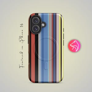 Custom Premium iPhone Case - Retro Pulse Bold Striped Pattern, Abstract Modern Colorful Aesthetic for iPhone 16, 15, 14, 13 Plus Max & Mini