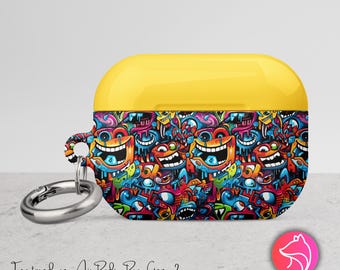 Keith Harring Inspired Colorful Graffiti Airpods Case, Street Art