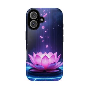 Lotus Flower Phone Case, Sacred Lotus Tough Phone Cover, Tough Phone Case, Spiritual Phone Case