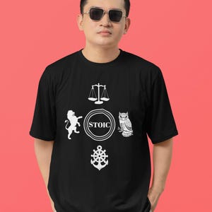 Stoic Philosophy Short Sleeve Tee, Inspirational Shirt, Stoicism Graphic Tee, Wisdom T-Shirt, Gift for Thinkers,