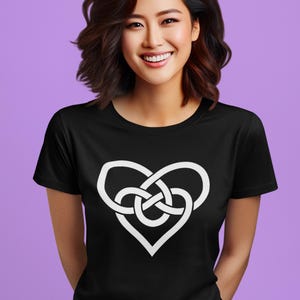 Celtic Heart Knot Tee, Celtic Knots, Celtic Art T-Shirt, Irish Gifts, Celtic Love Knotwork, Ireland