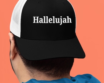 Hallelujah Snapback Trucker Cap, Christian Gift