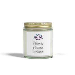 Serenity Prayer Scented Candles, Scented Candles for Meditation, Wisdom & Courage Candles, Mindfulness Gift