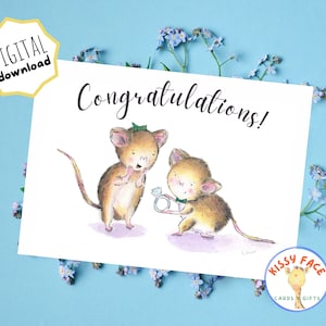 Engagement Card, Congratulations on Wedding Card, Proposal Card, Printable, Instant Download