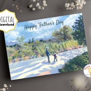 Tarjeta Imprimible del Día del Padre, Padre e Hijo, De Hijo o De Esposa, Descarga Digital Tarjeta del Día del Padre, Feliz Día del Padre, Descarga Instantánea