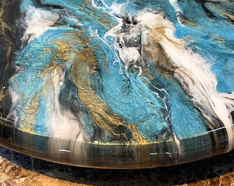 SUNKEN TREASURE | Home Decor | Resin Lazy Susan Turntable | Centerpiece | Wedding Gift | Housewarming Gift | Made to Order