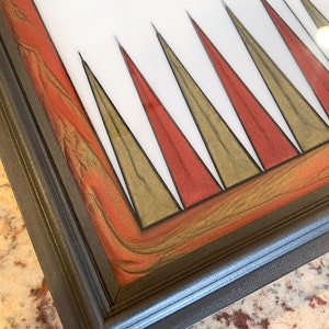 Handmade Backgammon Set| Medieval |Custom Resin Game Board with Wood Disks & Dice | Ships to USA, UK, Canada, Australia | Made To Order
