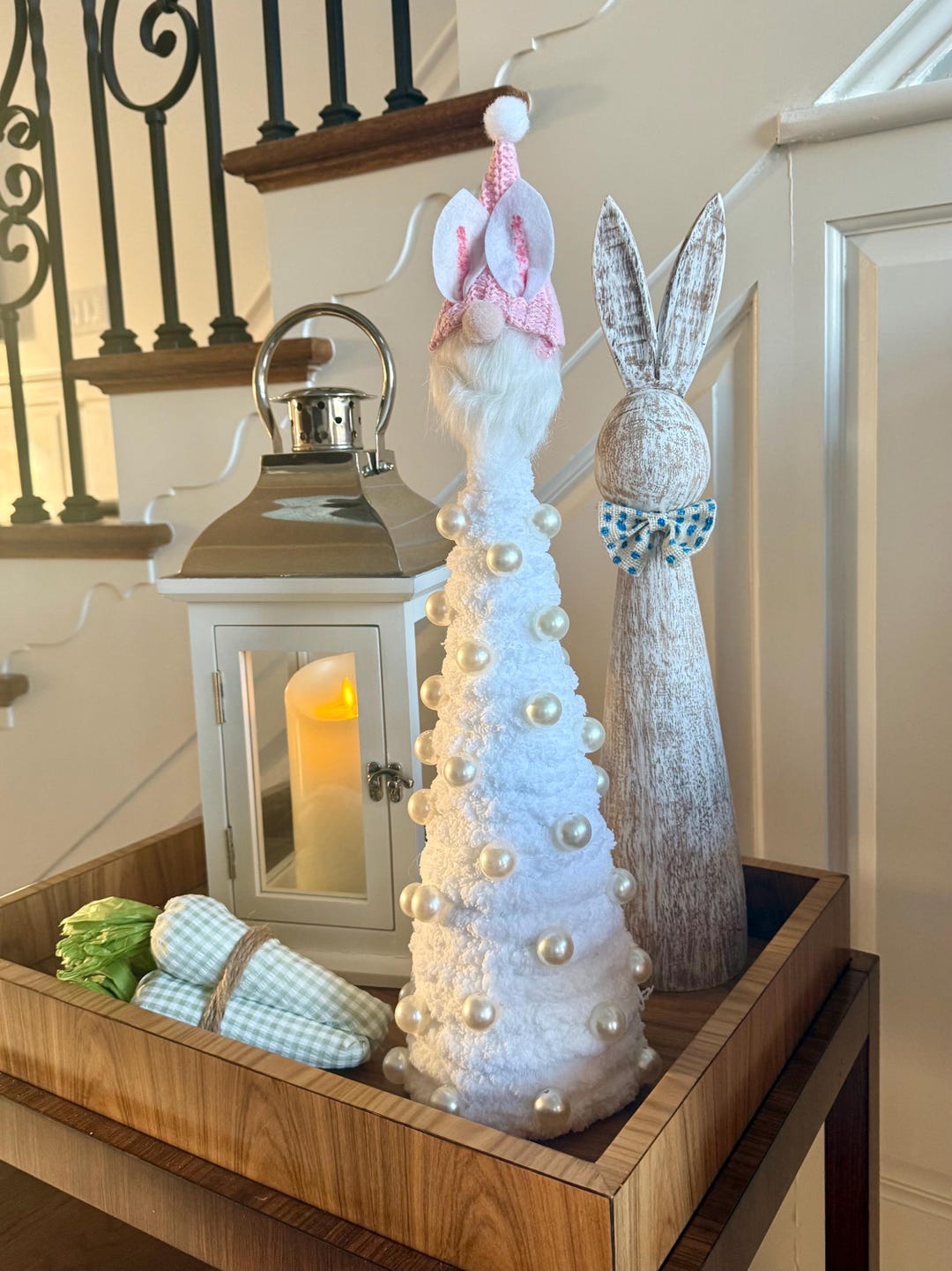 Easter Bunny Gnome Yarn Tree, Spring Decor Centerpiece - Etsy
