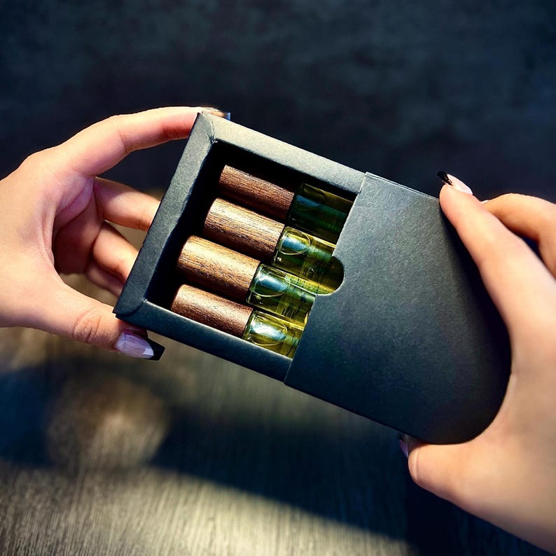 Presentset med parfymolja för män: Anpassningsbara botaniska dofter, långvarig doft bild 7