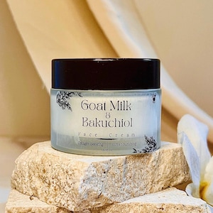 Goat Milk & Bakuchiol Face Cream: Anti-Aging Hydrating Moisturizer