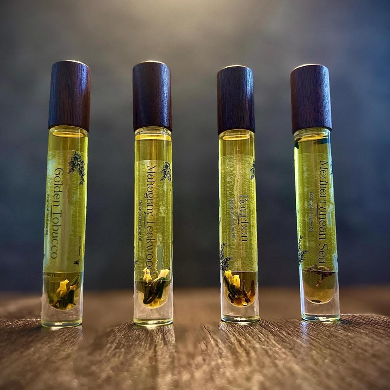 Presentset med parfymolja för män: Anpassningsbara botaniska dofter, långvarig doft bild 5