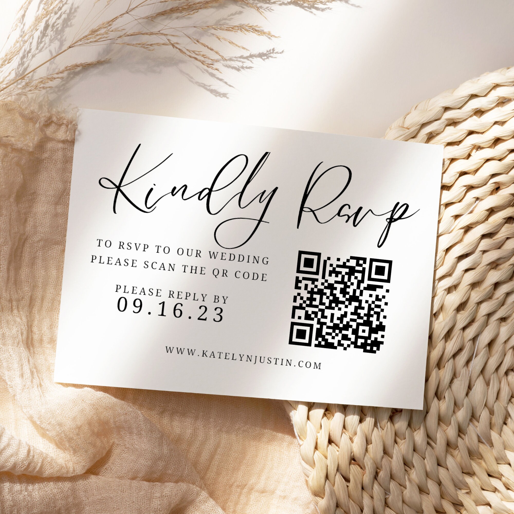 Rsvp Cards With Qr Code For Wedding Invitation Qr Rsvp Card Wedding Qr 