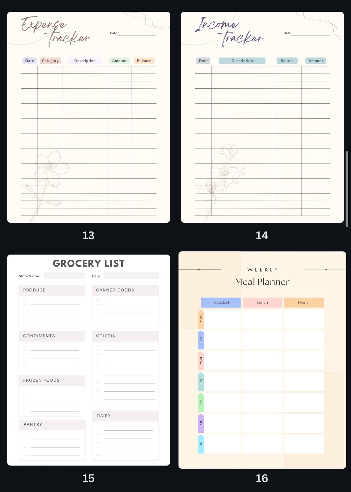 Digital Planner / Printable or Fillable / Instant Download - Etsy
