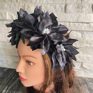 Black flowers Headpiece