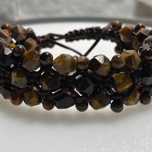 Custom Charlotte's web Tiger eye Shamballa Bracelet