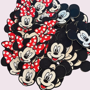 Parches adhesivos de Mickey Mouse y Minnie de 4 pulgadas. Parche bordado vibrante de alta calidad para bolsos, carteras o sombreros. Regalos personalizados / Viajes