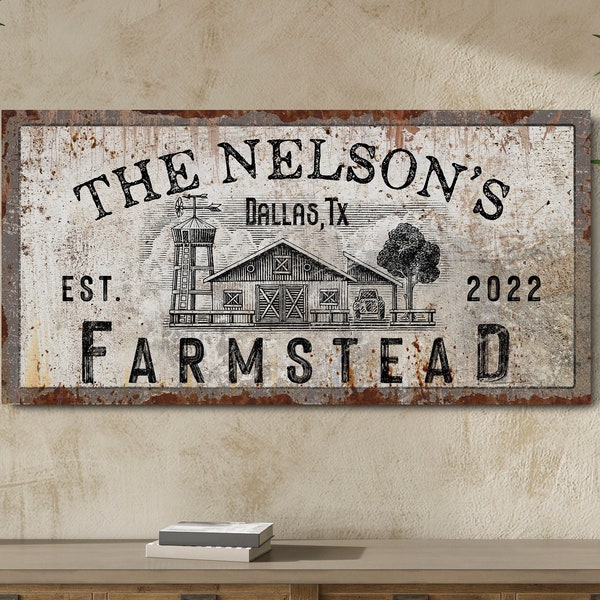 Farmstead Sign Etsy