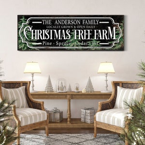 Personalized Christmas Tree Farm Sign, Modern Farmhouse Christmas Wall Art, Farm Fresh Cut & Carry Decor, Holiday Decorations, Xmas Gift