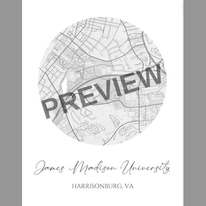 Harrisonburg (JMU) Map Print