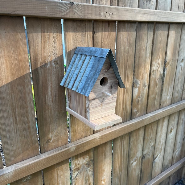 Metal Roof Birdhouse Etsy