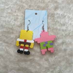 SpongeBob & Patrick Perler Earrings