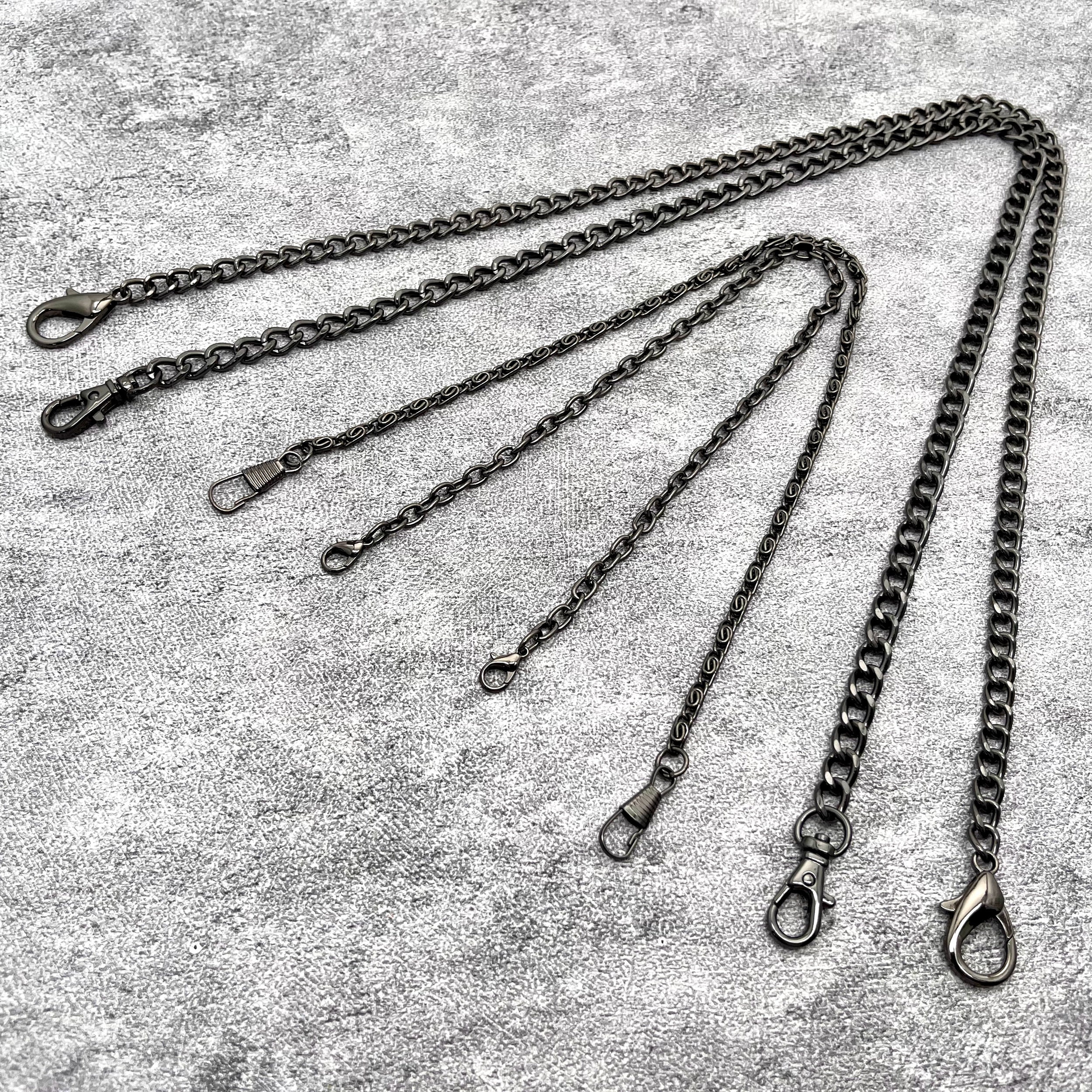 Purse Chain 9mm Curb Shoulder Strap Crossbody Bag Chain for Pochette 