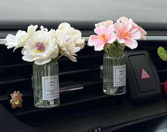 6 Clip Per Bocchetta D'aria Auto A Forma Di Margherita Con Strass – Decorazioni Fiori Per Interni Auto