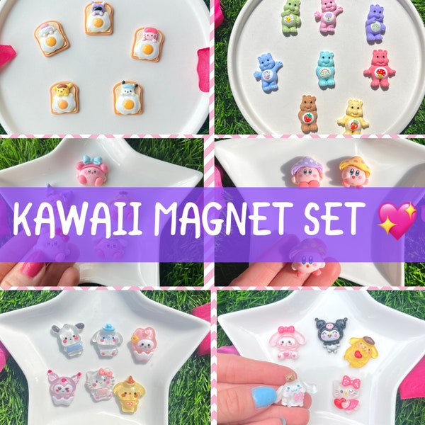 Kawaii Magnet Set, FAST SHIPPING , gift, fridge magnet
